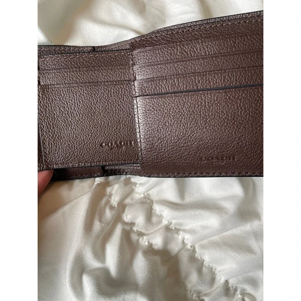 Coach Men's 3-in-1 Leather Billfold Wallet with Removable ID/Card insert